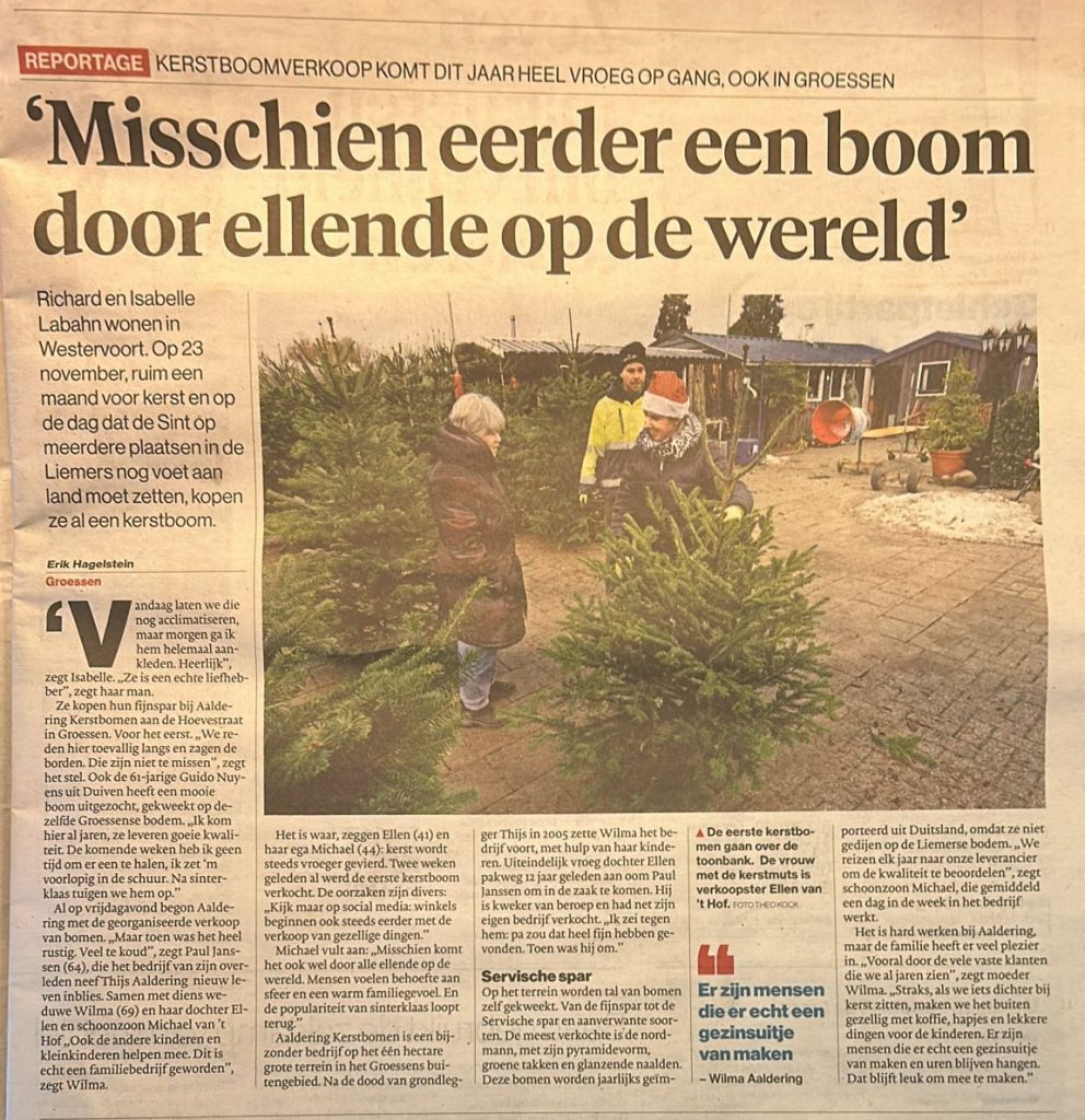 Mooi artikel in de Gelderlander